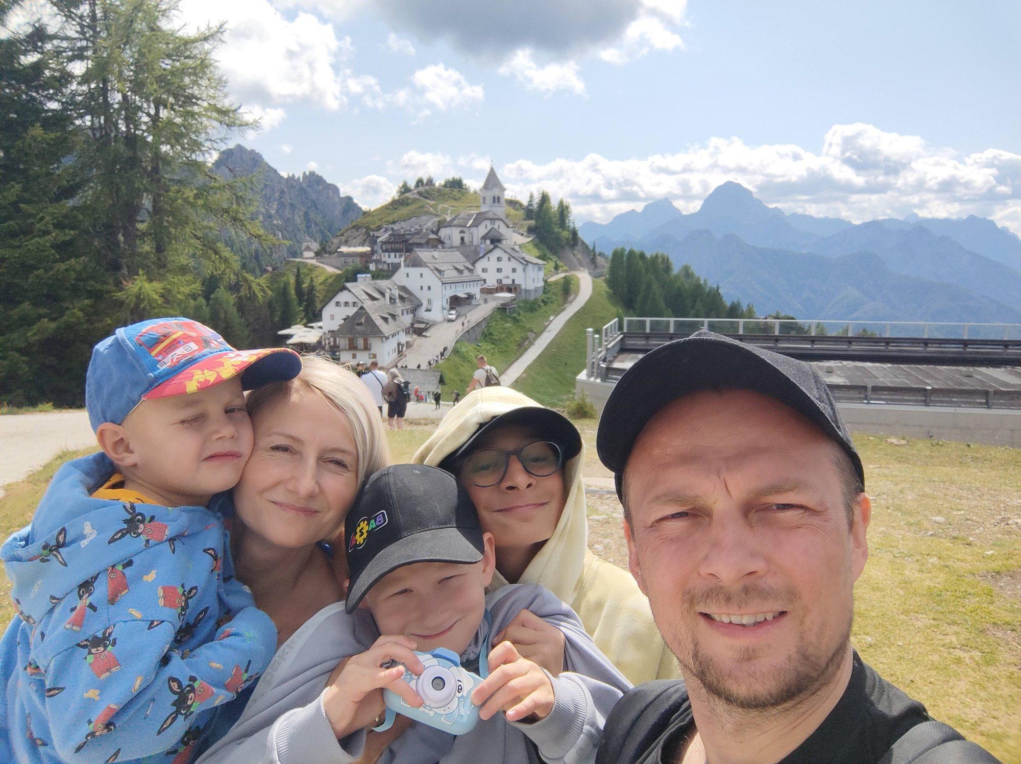 Szczepan and family in the mountains